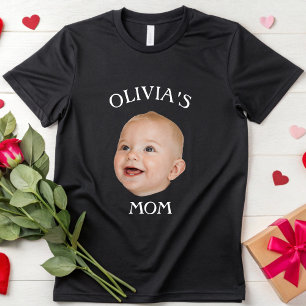 T-shirt Elégant visage bébé personnalisé enfant Photo Mama