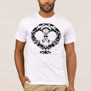 T-shirt Elégante chemise Damask Lace Goth Skull