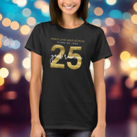 Elégante Faux Gold 25 Année Classe Réunion