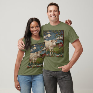 T-shirt Élégante ferme de vache chic à la campagne