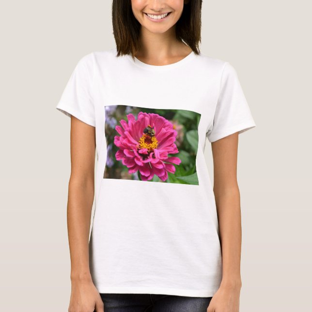 T-shirt Elégante fleur rose fleur maman fleur marguerite a (Devant)