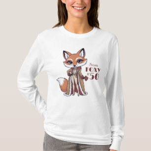 T-shirt Élégante Fox 50e fête d'anniversaire Foxy À 50