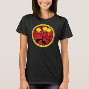 T-shirt Élégante Lanternes en or serpent chinois du Nouvel
