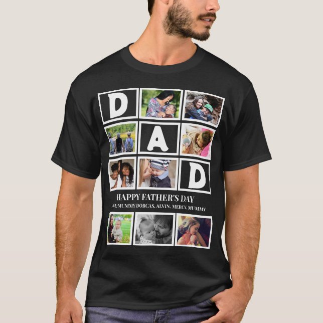 T-shirt Élégante Personnalisation Bonne Fête des pères 9 P (Devant)
