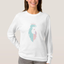 "Elégante Reine avec Couronne" Pastel Design