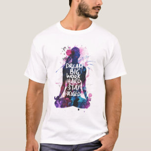 T-shirt Elégantes femmes yoga rêve grand