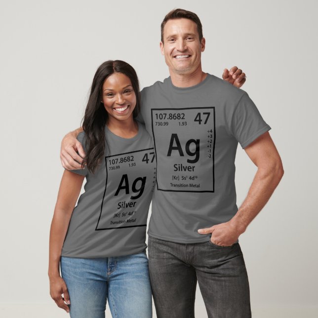 T-shirt Élément Argent (noir) (Unisexe)