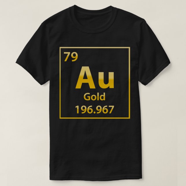 T-shirt Élément chimique Gold Au (Design devant)