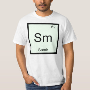 T-shirt Élément de chimie du nom Samir Tableau périodique