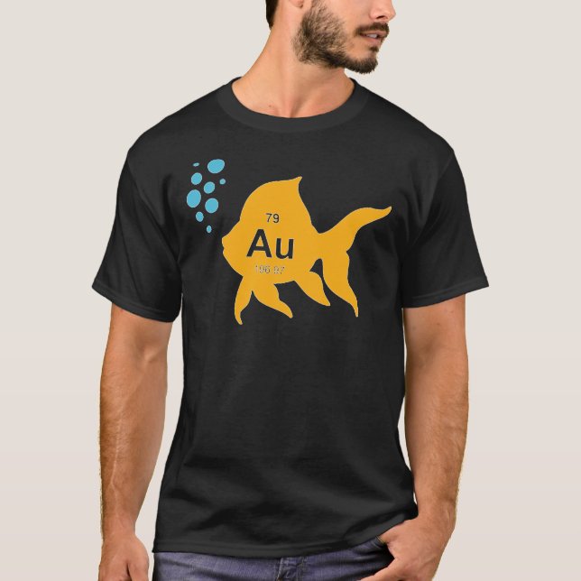T-shirt Élément de table périodique Poisson d'or (Devant)