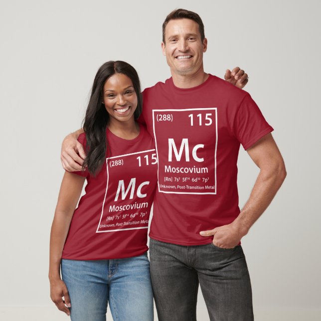 T-shirt Élément Moscovium (blanc) (Unisexe)