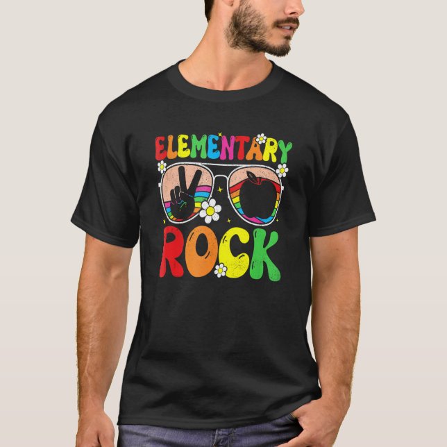 T-shirt Elementary Rocks Team Elementary Groovy Back To Sc (Devant)