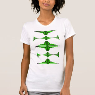 T-shirt Éléments Art déco en vert profond