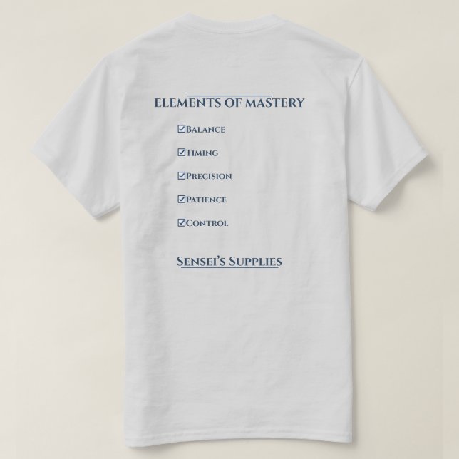 T-shirt Éléments de Maîtrise (Design dos)