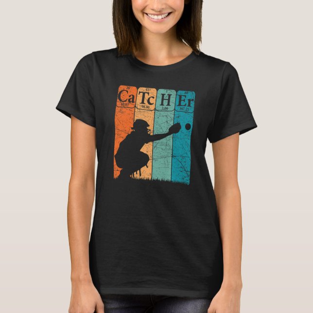 T-shirt Éléments de table de base-ball périodique Nerd de  (Devant)