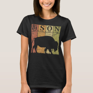 T-shirt Éléments de tableau périodique du bison américain