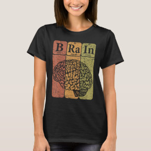 T-shirt Éléments de tableau périodique du cerveau Neurolog