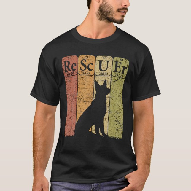 T-shirt Éléments de tableau périodique du sauveteur de chi (Devant)
