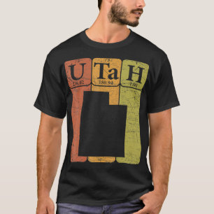 T-shirt Eléments De Tableau Périodiques Utah État De La Ca