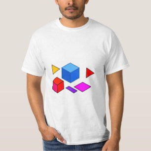 T-shirt Éléments Géométriques Abstraits pour Minimaliste
