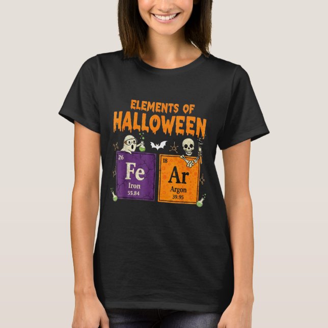 T-shirt Elements Of Halloween Fear Periodically Halloween  (Devant)