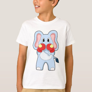 T-shirt Eléphant à la boxe avec gants de boxe