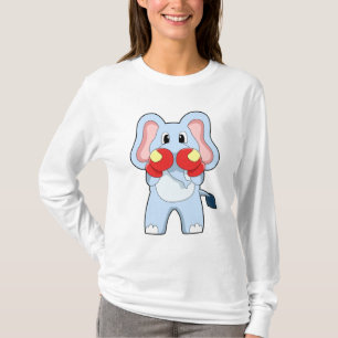 T-shirt Eléphant à la boxe avec gants de boxe