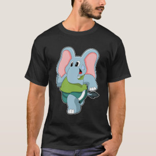 T-shirt Eléphant à la course