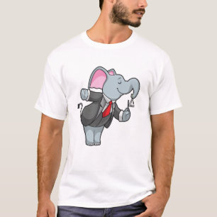 T-shirt Eléphant à la musique avec Triangle