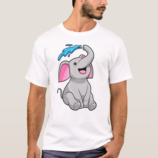 T-shirt Eléphant à l'eau (Devant)