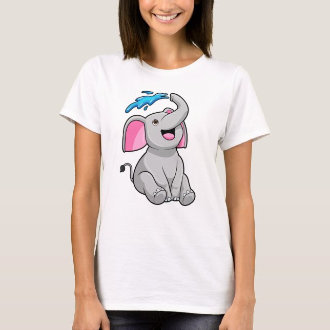 T-shirt Eléphant à l'eau (Devant)