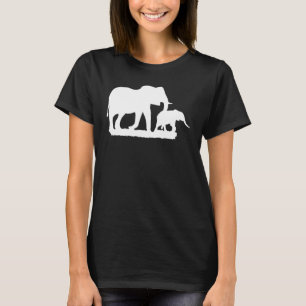 T-shirt Elephant Animal Motif Silhouette Afrique Safari Im