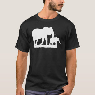 T-shirt Elephant Animal Motif Silhouette Afrique Safari Im