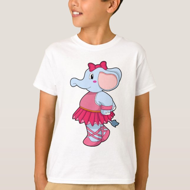 T-shirt Eléphant au Ballet avec jupe (Devant)
