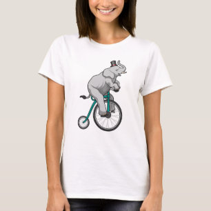 T-shirt Eléphant au cirque avec vélo