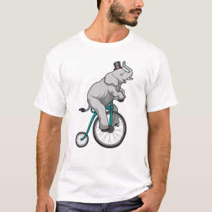 T-shirt Eléphant au cirque avec vélo