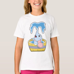 T-shirt Eléphant avec baignoire remplie d'eau