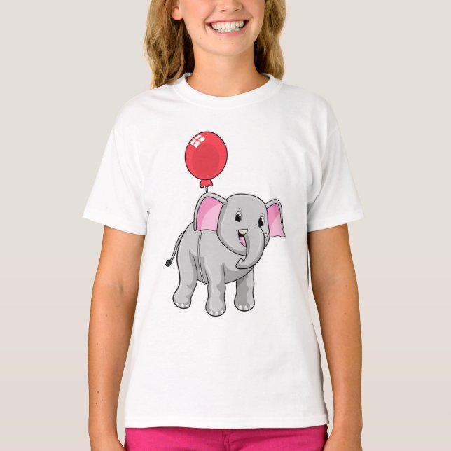 T-shirt Eléphant avec ballon (Devant)