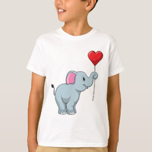 T-shirt Eléphant avec ballon cardiaque