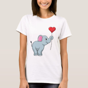 T-shirt Eléphant avec ballon cardiaque