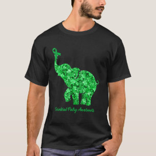 T-shirt Eléphant Avec Fleur Cérébral Palsy Sensibilisation