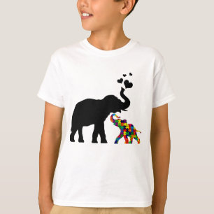 T-shirt Éléphant avec la chemise d'autisme de bébé