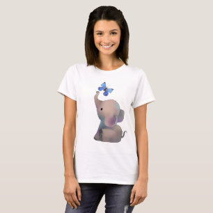 T-shirt Éléphant avec le papillon
