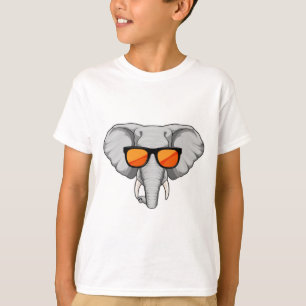 T-shirt Eléphant avec lunettes de soleil
