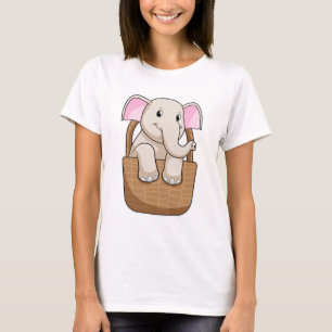 T-shirt Eléphant avec panier