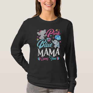 T-shirt Eléphant bleu rose maman t'aime Grossesse Révélati