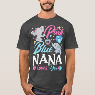 T-shirt Elephant bleu rose Nana vous aime Grossesse Révéla
