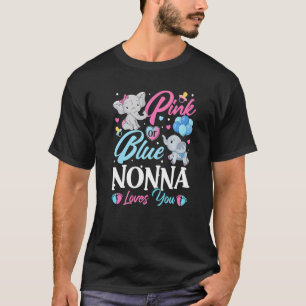 T-shirt Elephant bleu rose Nonna t'aime Grossesse Revea