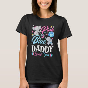 T-shirt Elephant bleu rose papa t'aime Grossesse Revea