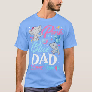 T-shirt Elephant bleu rose papa t'aime Grossesse Révélatio
